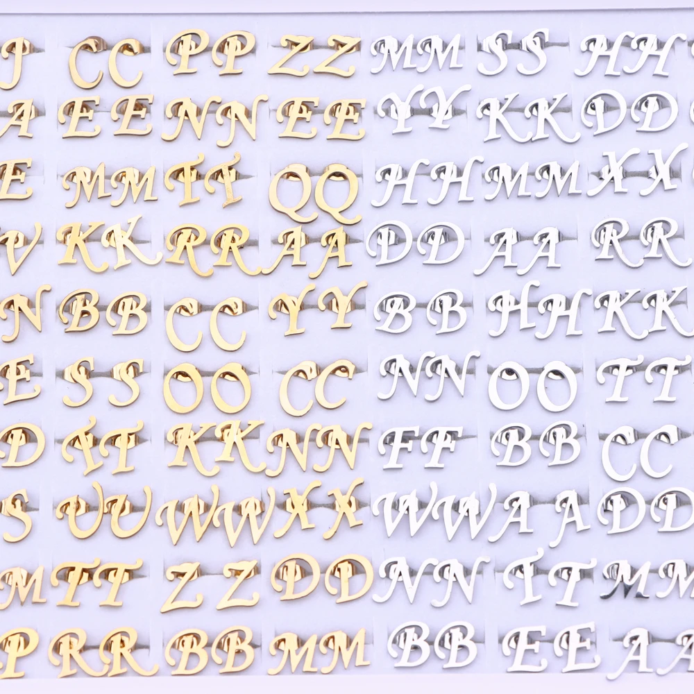 20 Paare/los Kleine Edelstahl Brief Stud Ohrringe Für Frauen Mädchen Piercing Ohr Schmuck Kein Verblassen – Detail 3