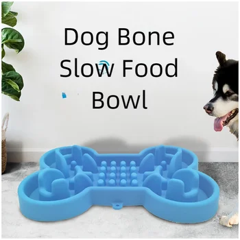 Se5084e1d7faf489d80f33f8642125ed5Y.jpg Pet Dog Cat Healthy Soft Rubber Slow Food Feeder Bowl Anti-Slip Anti-Gulping Anti-Choke Portable Travel Feeding Bowl For Small
