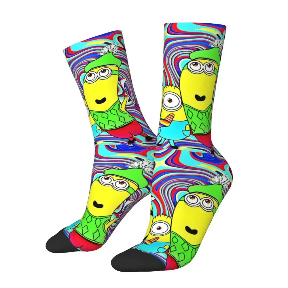 Custom Cool Print M- Minions Cartoon Socks for Women Men Stretchy Summer Autumn Winter M- Minions Bananas Crew Socks 122 Se508511f7b6c473eba7c5bbdc7cc320dA