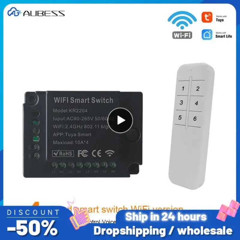 Tuya Smart Life Wifi Switch Relè Breaker Module Home Alexa Echo Voice Control Smart Lighting Timer Switch