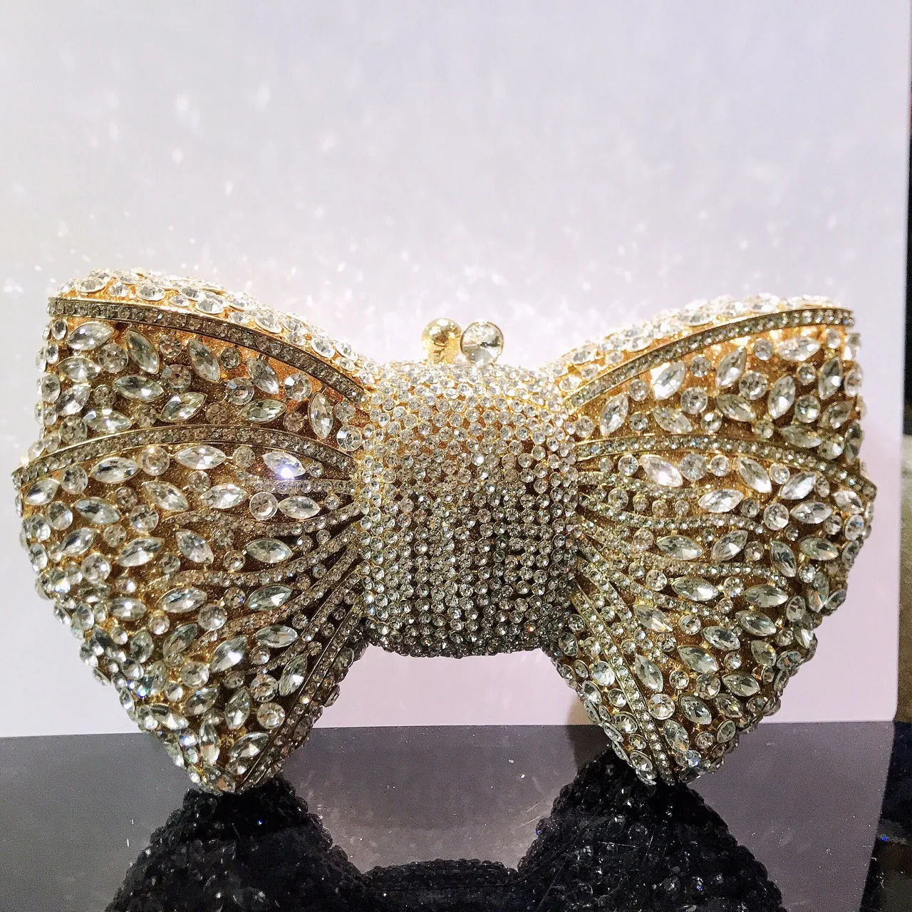 

Newest Rhinestone Green/Black Clutch Purse Bow Luxury Diamond Women Red Evening Clutches Bags Wedding Bridal Bag Stones Handbags