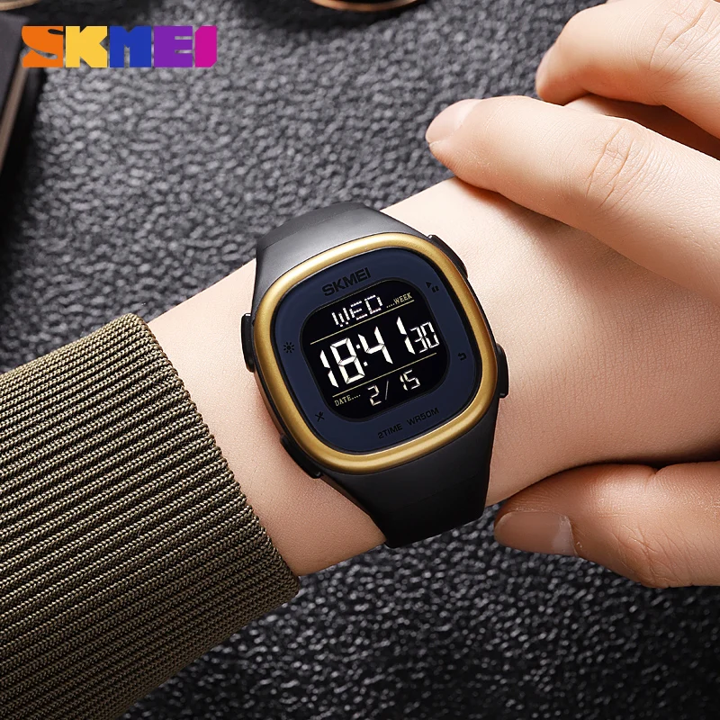 SKMEI Fashion Sport Watch For Men Dual Time Stopwatch LED Digital Wristwatch Waterproof Military Electronic Male Clock Relogio