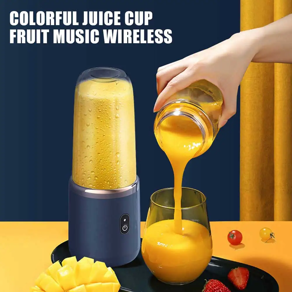 PortableJuicerCup6BladesFruitJuiceCup400mlElectricFruit