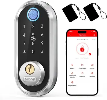 Smart Fingerprint Door Lock with Keypad & App Control, Bluetooth Keyless Entry for Home Security 1