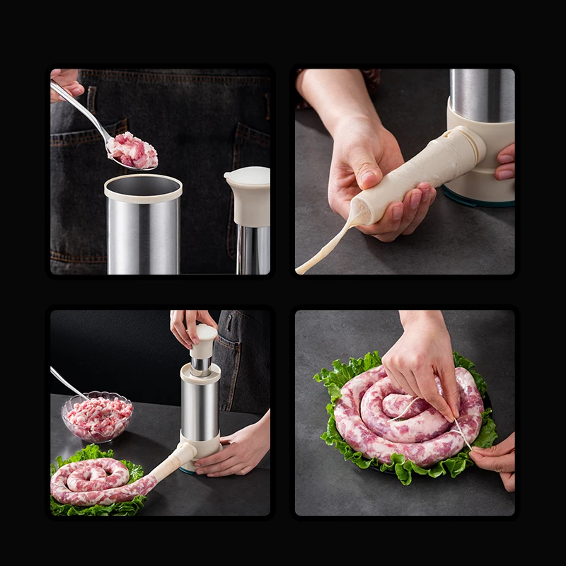 GIANXI304 Stainless Steel Handmade Sausage Enema Kitchen Meat Kit Food-grade Meat Stuffing Kitchen Kit