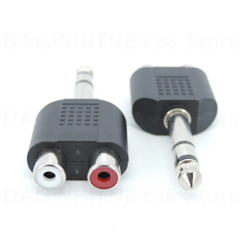 6.35/6.5Mm Maschio A Doppio Connettore Rca Femmina Connessione Adattatore Audio E Video Lotus Tre Split Rca Rf Av Converter