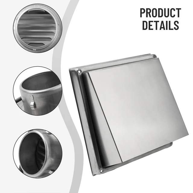 Stainless Steel Wall Air Vent Cover For Cooker Hood Bathroom Toilet Kitchen Ventilation  Fans Pipe Grille Ducting Cover - AliExpress