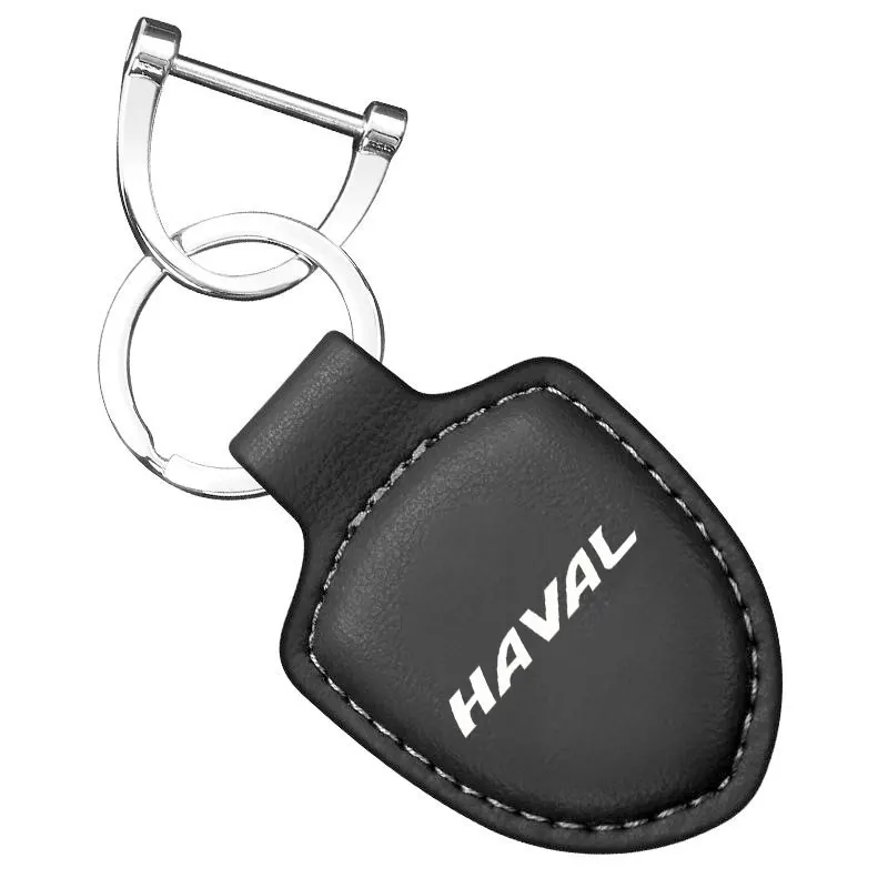 자동차 럭셔리 PU  가죽 끈 실드 모델링 키 체인, 남성 여성 쉴드 모델링 키 링 쥬얼리 Haval H1 H2 H3 H6