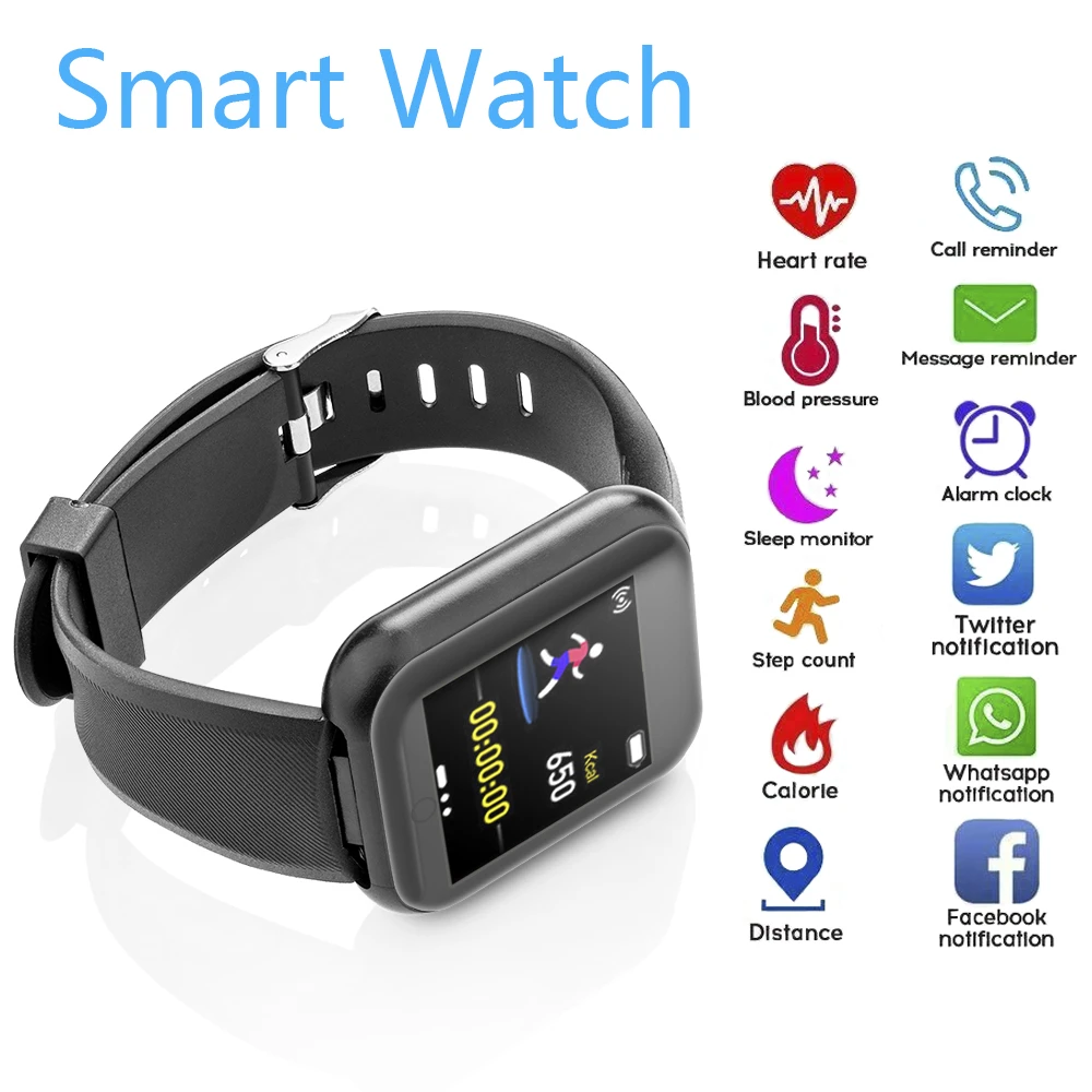 2021 Smart Watch Sport Bluetooth D13 Smartwatch Men Women Gift Watch Fitness Heart Rate For iPhone IOS Xiaomi Huawei Android