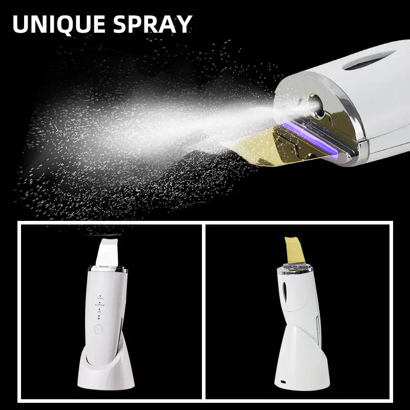High frequency ultrasonic vibration of 24kHz can deeply clean pores remove blackheads reduce wrinkles and improve skin firmness