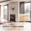Electric Fireplace Stove Heater with Thermostat Control, 15" Cathedral Stylish Small Fireplace, 3D Realistic Flame Effects 4