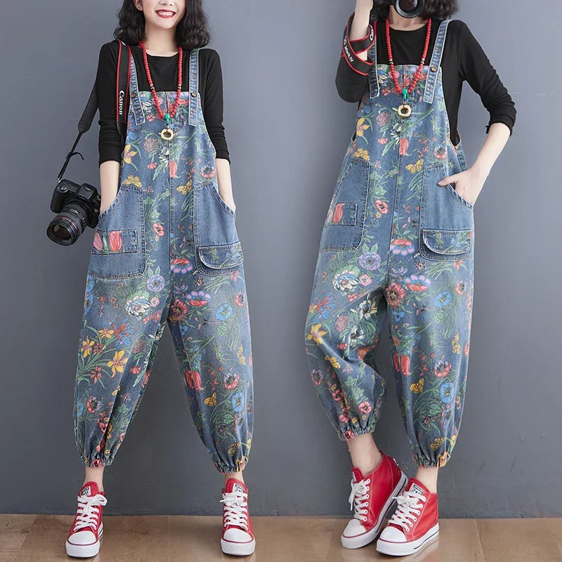 fashion-streetwear-print-floral-denim-overalls-for-women-dungarees-new-straps-rompers-pants-loose-wide-leg-jeans-jumpsuit-zl522