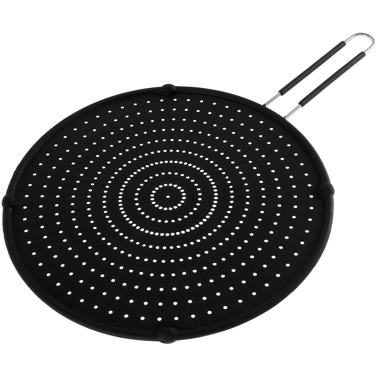 Kitchen Silicone Splatter Screen kitchen splatter screen kitchen splash guard Foldable Handle Heat-resisting Oil Splash Guard Drain Board Cover Frying Pan Lid Cooking Tools