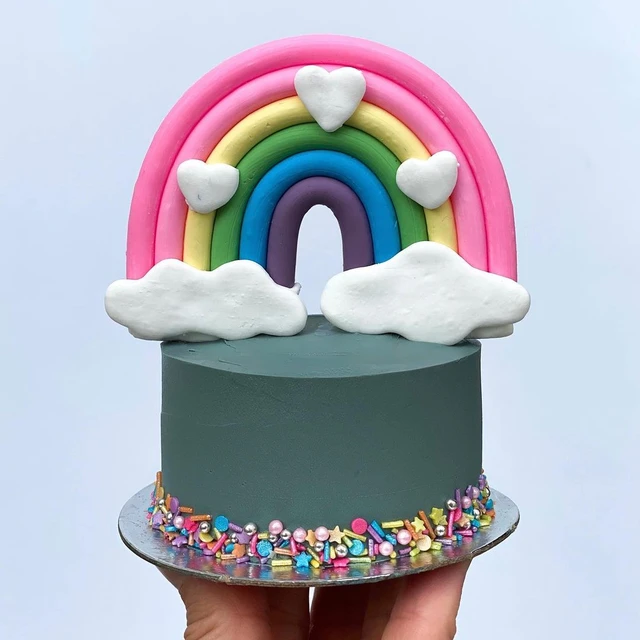 Pretty Cake Designs for Any Celebration : Mix Pastel Rainbow Fun Cake