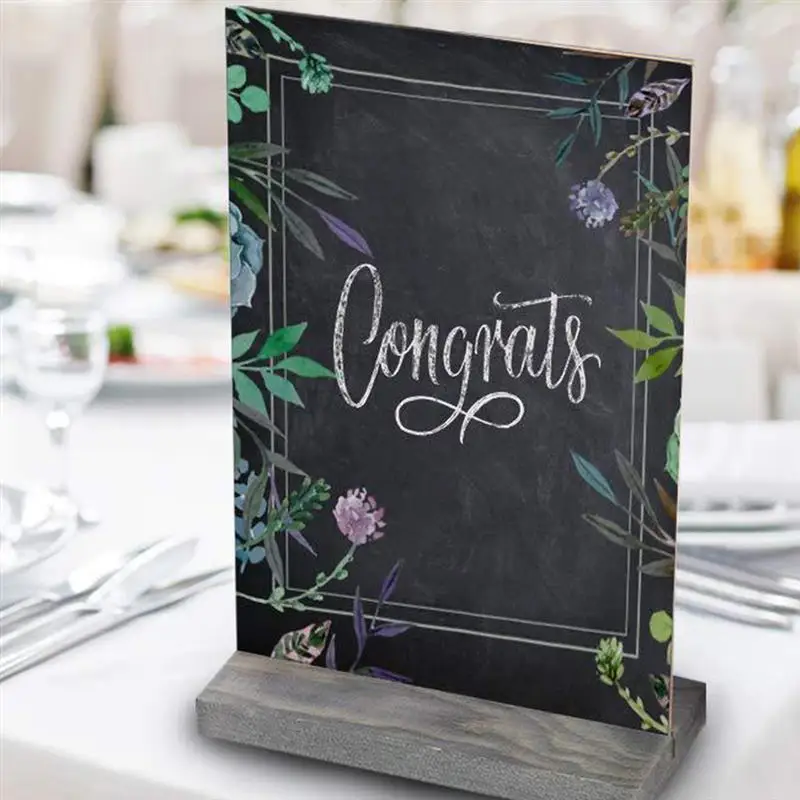 Wooden Chalkboard Wedding Chalk Board Sign Chalk Labels Mini Chalkboard Minimalist Home Decor Small Wooden Blackboard Fashion Menu