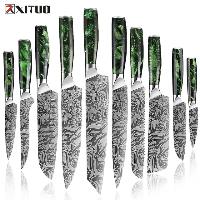 MOSFiATA Kitchen Knife Set, 17 Pieces Japan Stainless Steel Knife