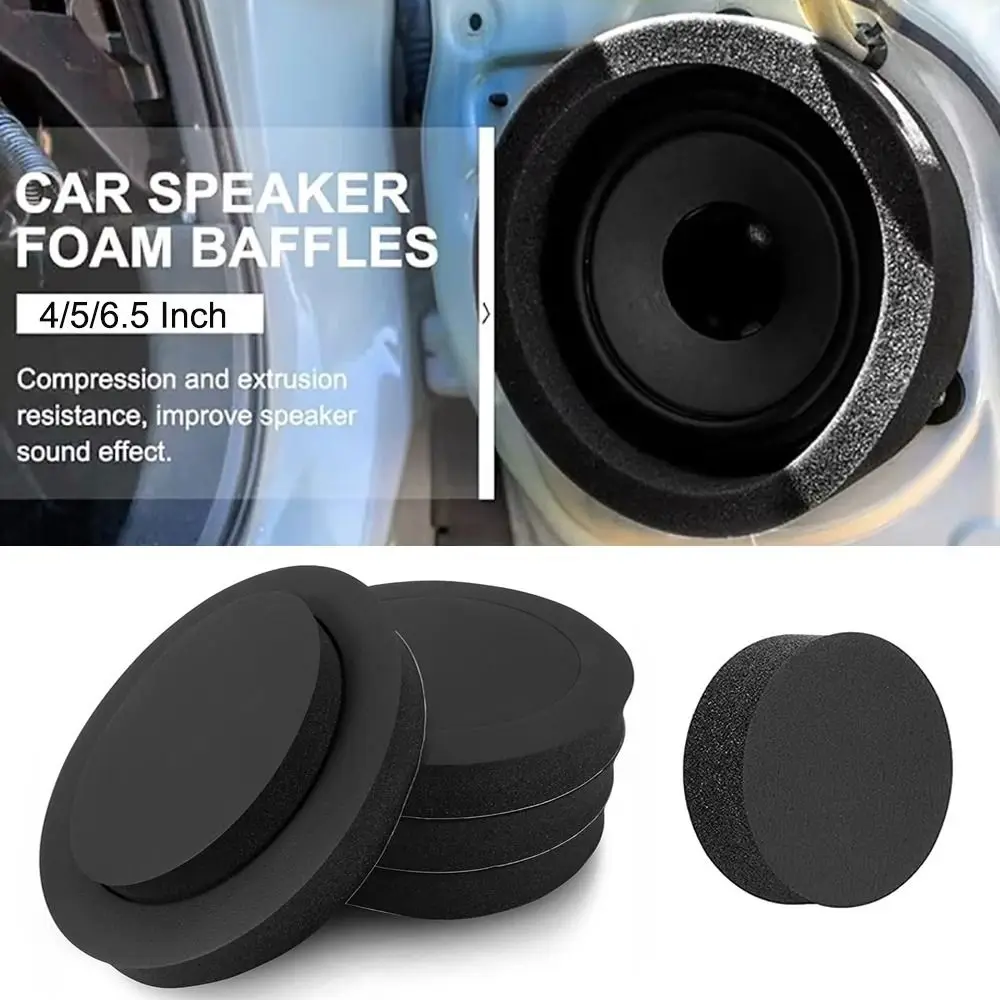 4/5/6.5 Inch Car Speaker Ring Bass Door Trim Sound Insulation Cotton Self Adhesive Insulation Ring Self Car Interior Accessorry