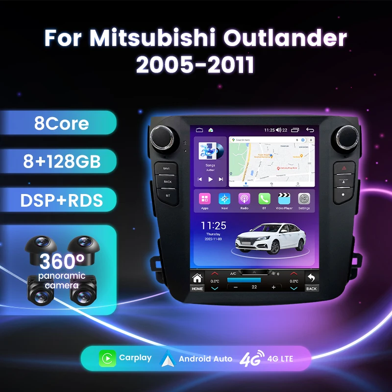 7862 AI Voice Car Radio 2din Audio for Mitsubishi Outlander Xl 2 2005