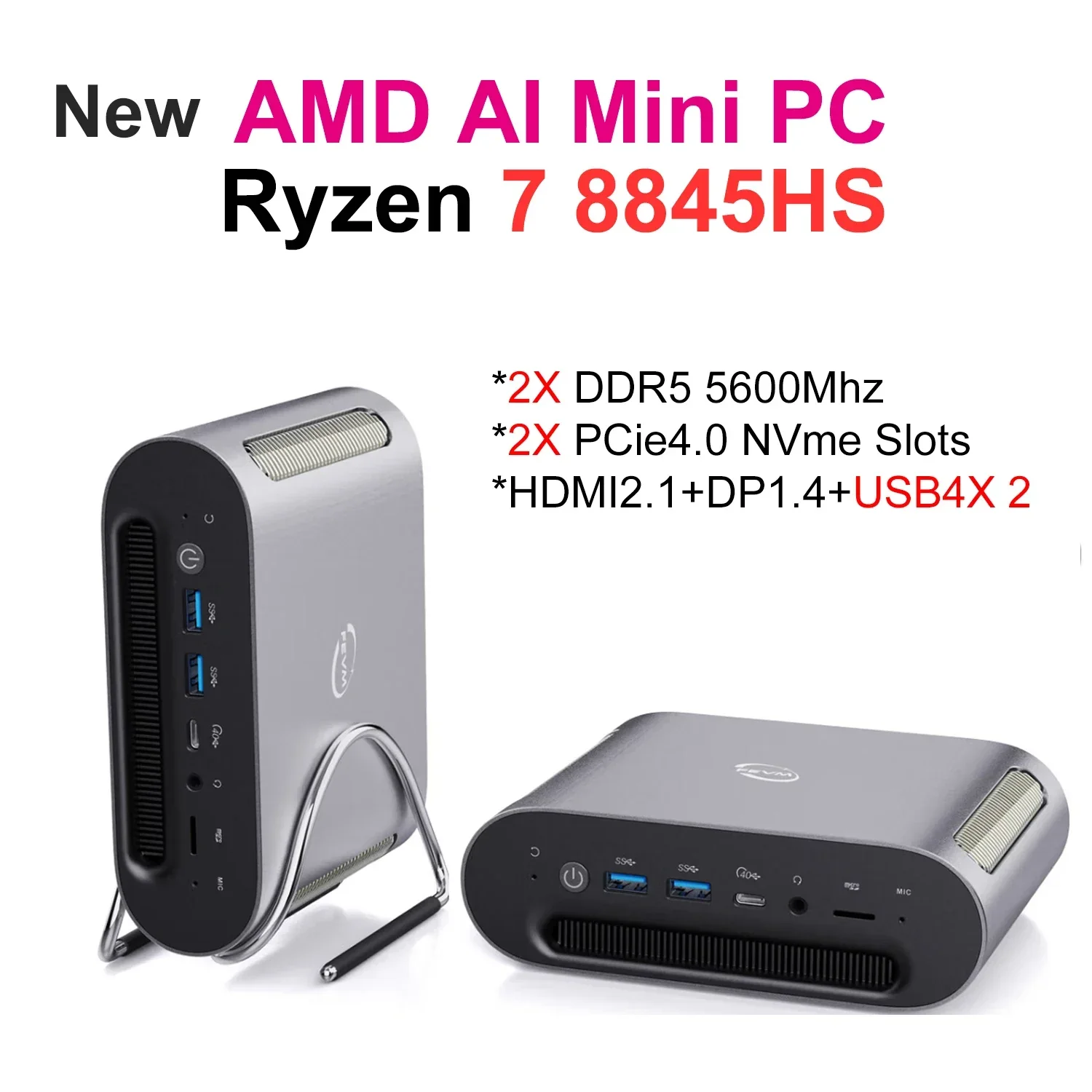 SZBOX Ryzen 7 8845HS ミニPC AMD AIミニPC Windows 11 DDR5 5600Mhz