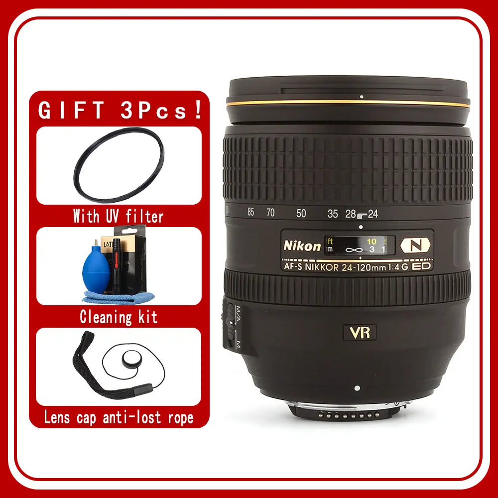 Obiettivo Nikon Af-S Nikkor 24-120Mm F/4G Ed Vr Per Fotocamere Reflex Nikon