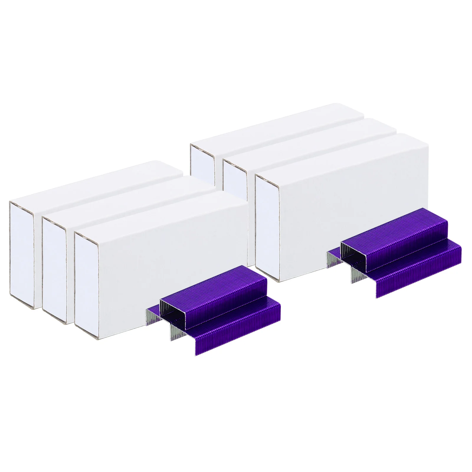 Creative Purple Staples #10 Mini 3/16Inch Long Metal Staple For Staplers Office School Stationery Binding Supplies 6000Pcs/6Pack