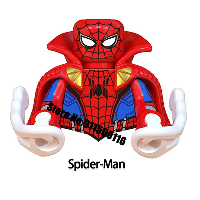 Brand DISNEY Green Goblin Mysterio Doctor Octopus Building Blocks Doctor Strange Sandman Electro Action Figure Kid Toy Bricks M-WM2302