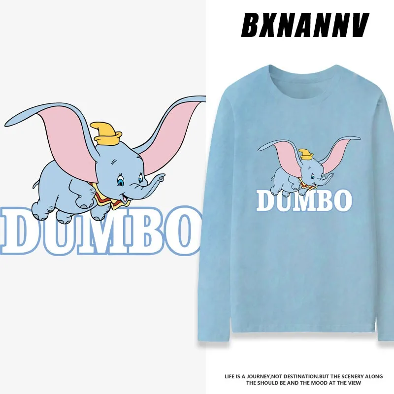 

2024 New Disney Dumbo Long-sleeved T-shirt Women's Children's Clothing Foreign Design Sense Of Niche T-shirt