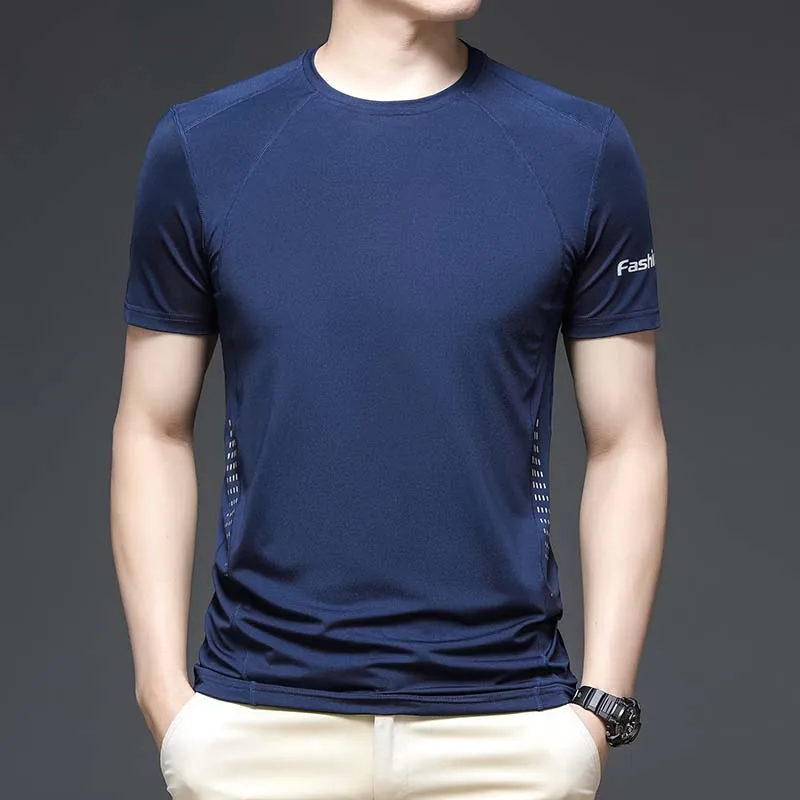 

Быстросохнущая Спортивная модная футболка для мужчин 2024 летняя повседневная черная зеленая футболка оверсайз с коротким рукавом 4XL 5XL верхняя одежда