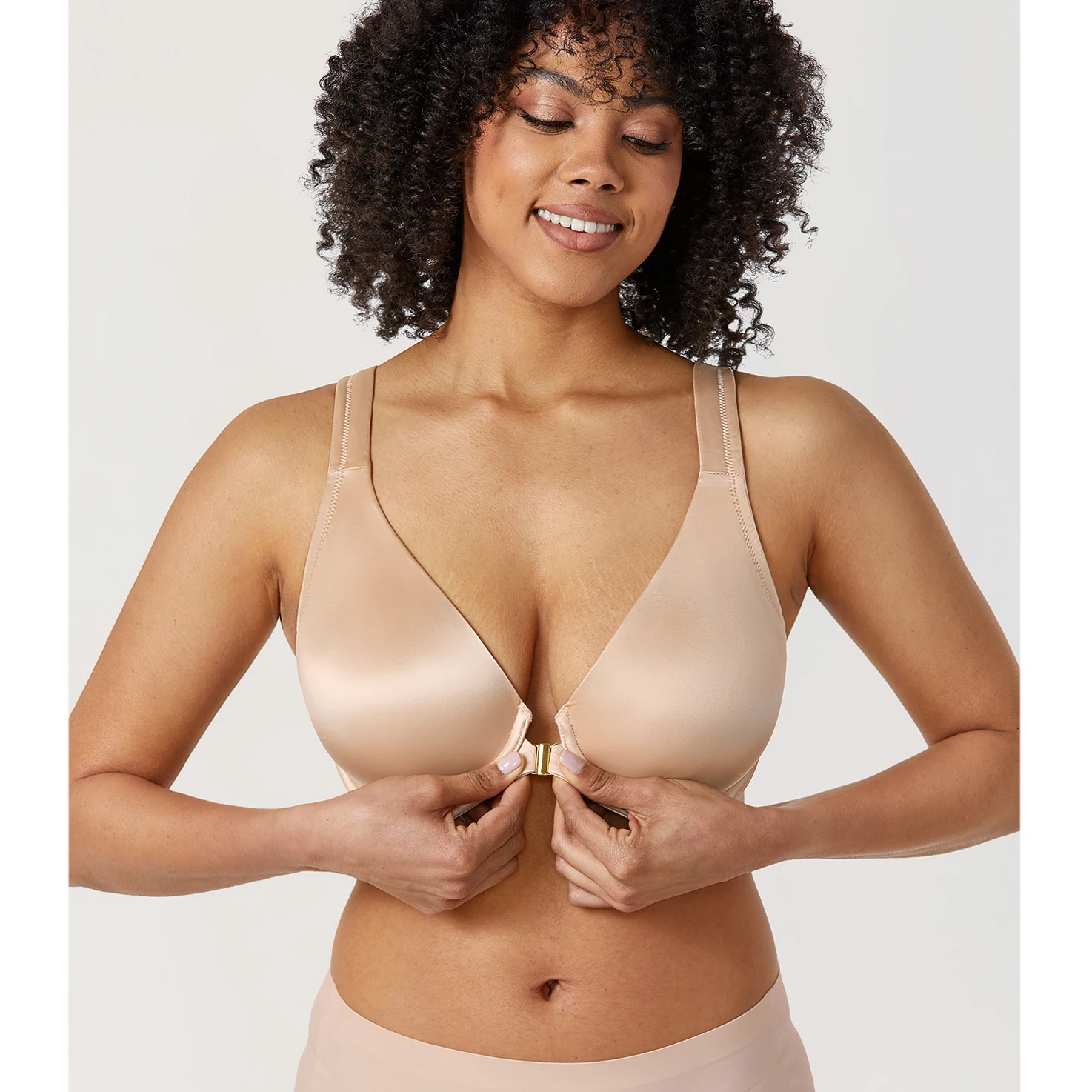 Plus Size Front Closure Bras Women Comfortable T shirt Bra - Temu  Philippines