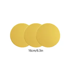 Elegant Acrylic Cake Disc Set - Round Trimming and Ganaching Boards (3pcs) (Golden 16cm 3pcs)