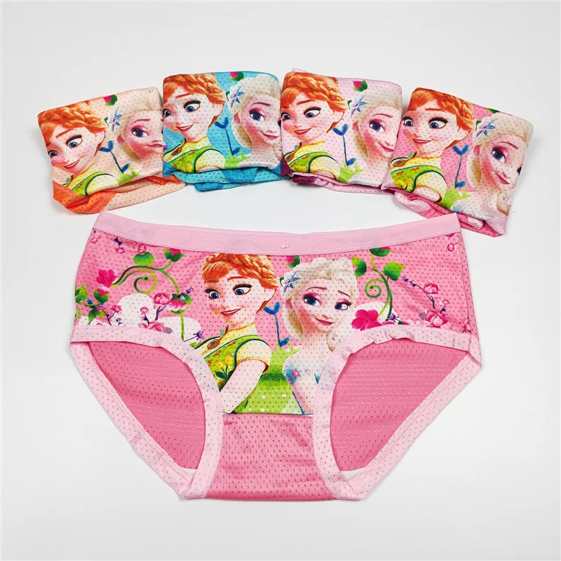 1/3Pcs Disney Elsa Kids Girls Underwear Frozen Cartoon Pattern Printed