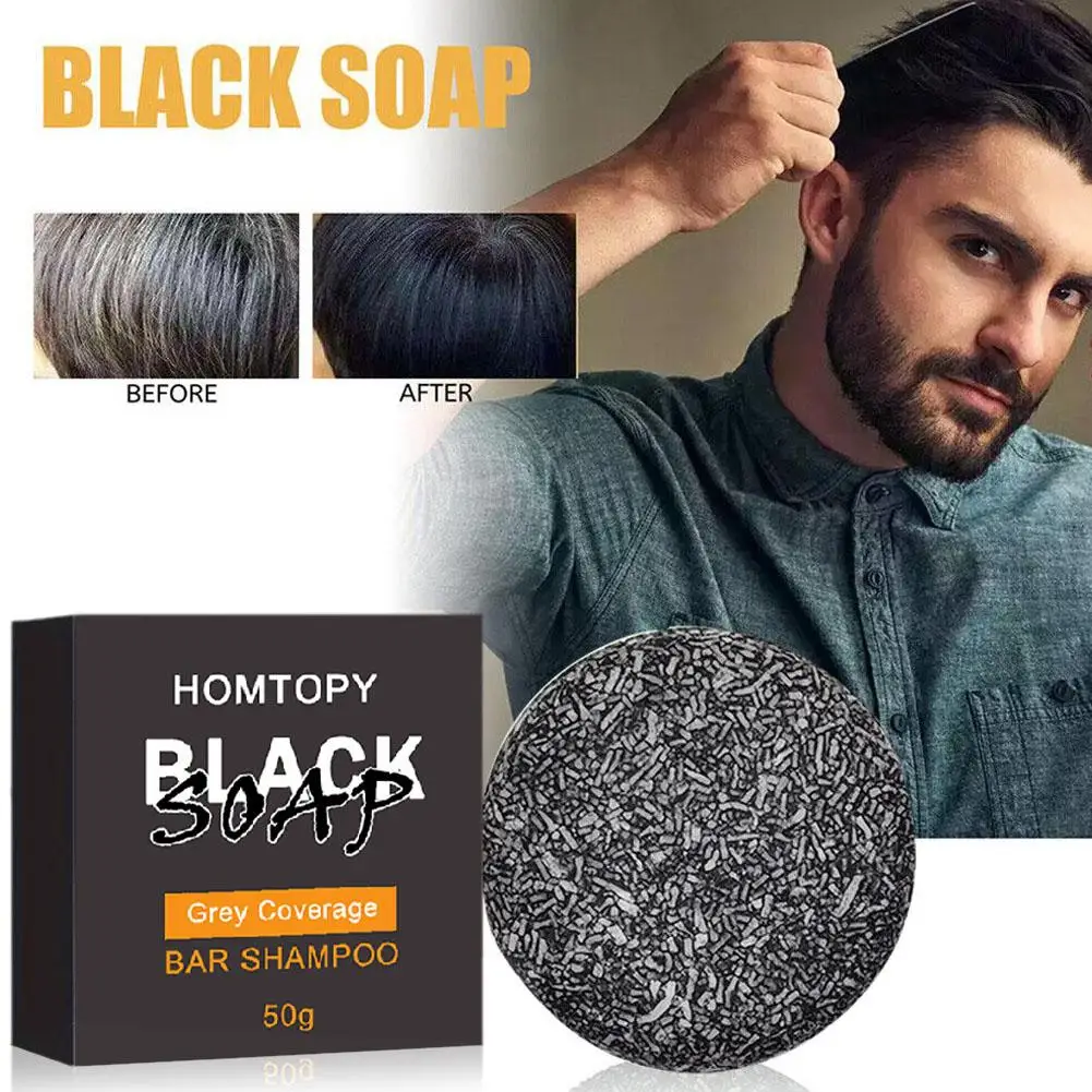 

Bamboo Charcoal Shampoo Soap For Deep Cleansing Scalp Strengthening & Hair Nourishing - Perfect For Repairing Dry Hair & Pr R1R8