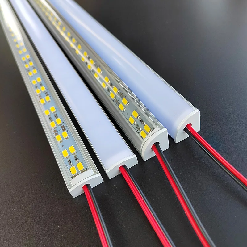 LED Light Bar Super Bright 72LEDs DC12V 50cm kitchen storage shelf LED profile aluminum channel rigid strip for indoor lighting