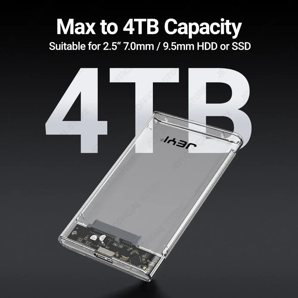 2.5'' External Hard Drive Enclosure USB 3.0 to SATA III Tool-Free Clear Hard Disk Case for 2.5 inch 7mm 9.5mm SATA HDD SSD external hard drive case,ssd enclosure,hard drive enclosure,hard disk case,external hard drive box,hdd case enclosure