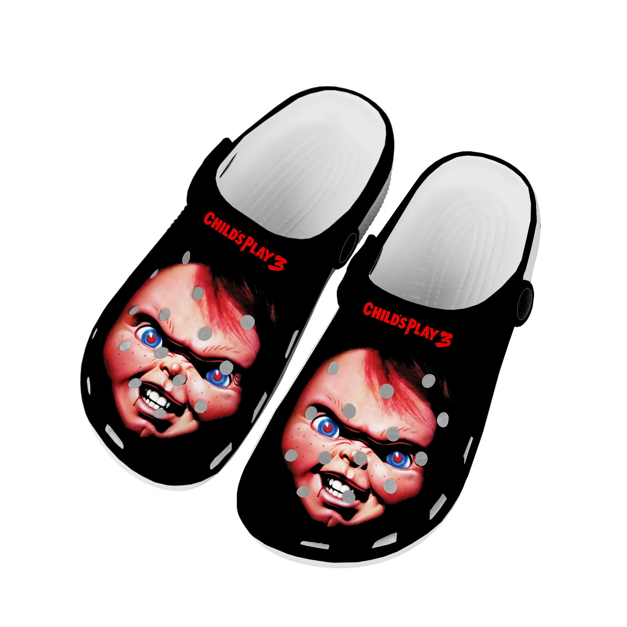 

Horror Movie Childs Play Chucky Home Clogs Custom Water Shoes Mens Womens Teenager Shoe 3D Print Garden Clog Beach Hole Slippers