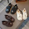 Children Leather Shoes Chunky Solid Color Stylish Kids Shoe Spring Bowknot Morden Daily School Comfy Girl's Mary Janes 26-36 1