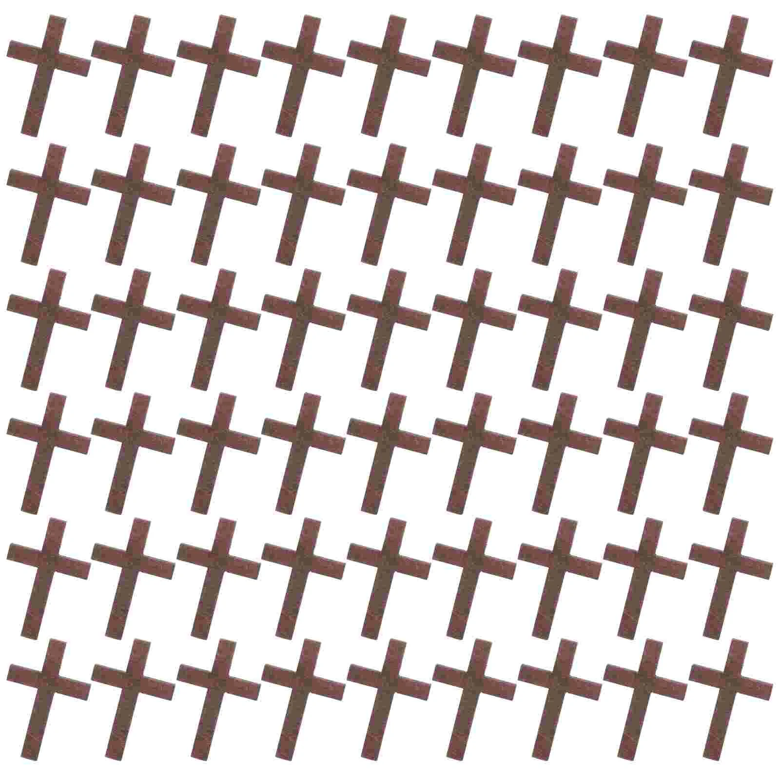 

70 Pcs Fashion Handmade Necklaces Wooden Crosses Craft Bamboo Punk Long Pendant