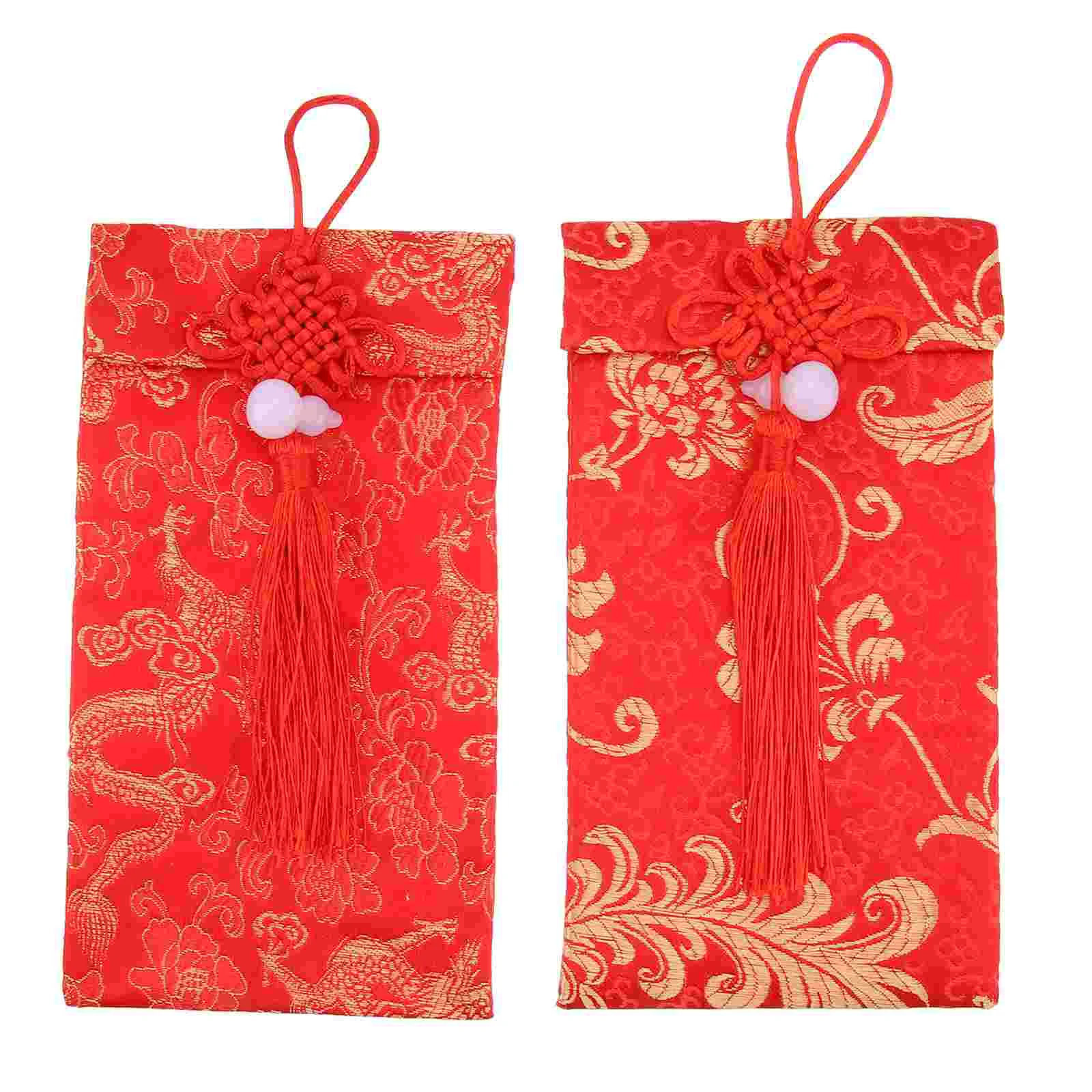 

2 Pcs New Year Red Envelope Wedding Money Pocket Celebration Bag Thousand Yuan Decorative Party Gifts Chic