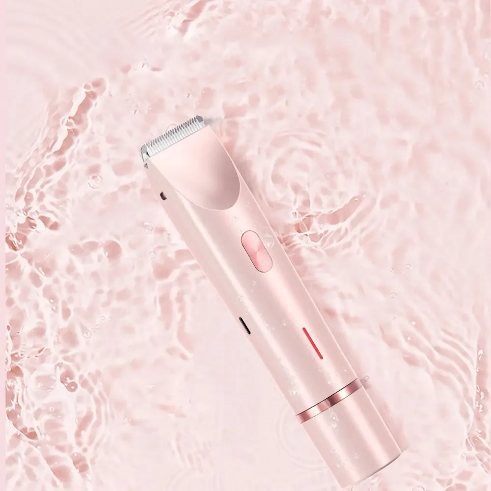 Electric Shaver for Women Waterproof Wet & Dry Hair Razors 2 In 1 Double Head Dual Bikini Hair Trimmer Detachable Head Shaver 5