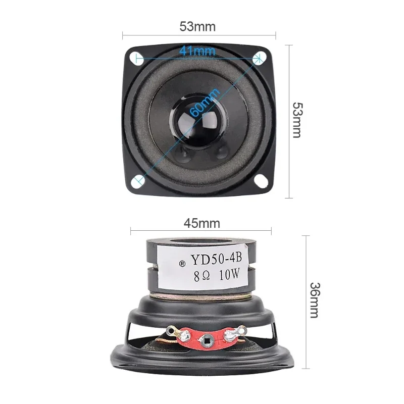 Portable Bluetooth Speaker 2Pcs 2 Inch 4 8 Ohm 10W Mini Full Range Loudspeaker DIY Multimedia Home Music