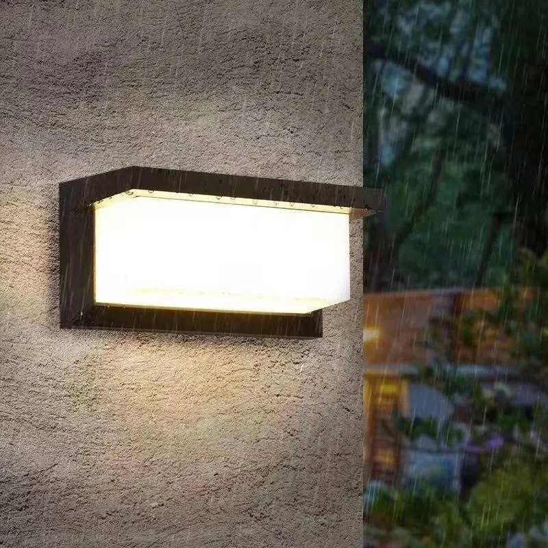 Led Wall Lamp LED Outdoor Wall Lamp Waterproof Garden Courtyard Villa Simple Landscape Lamp Modern Balcony ABS Wall
