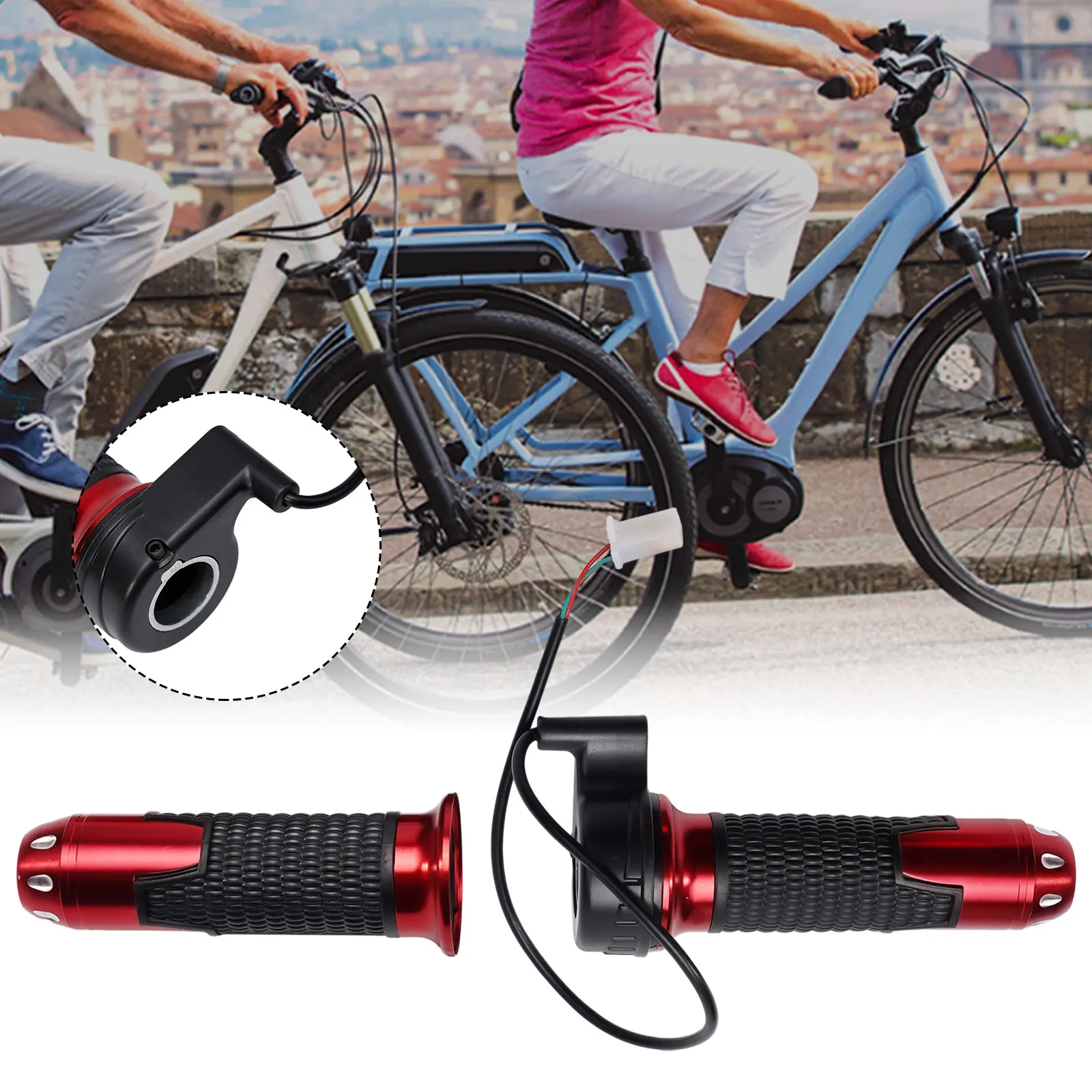 Electric Bicycle Aluminum Alloy Throttle Handle with Multi-Speed Control