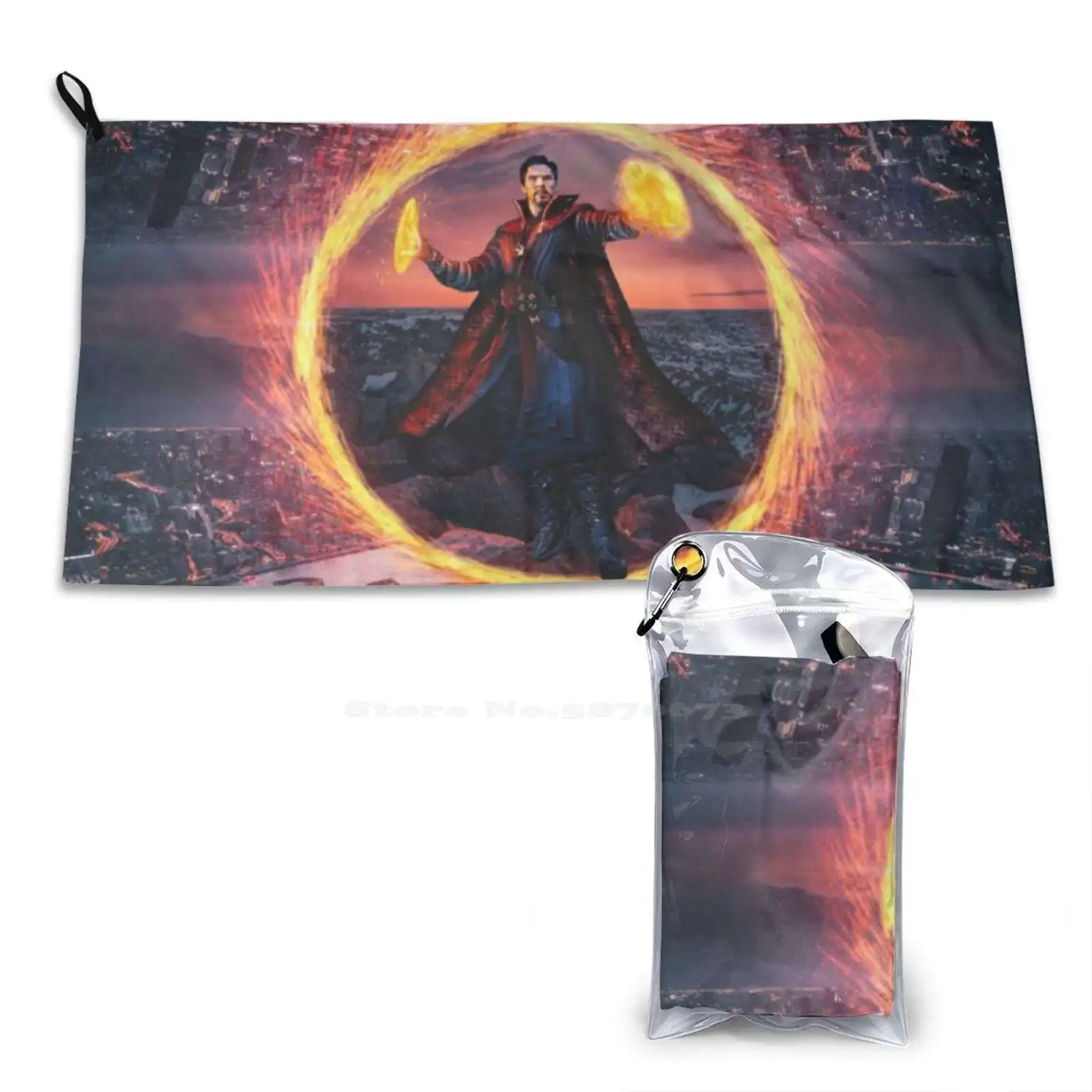 Doctor Strange Asciugamano Da Bagno Con Stampa 3D Forte Assorbimento D'Acqua Fanbros Art Heroes Doctor Strange Benedetto Cumberbatch Superhero