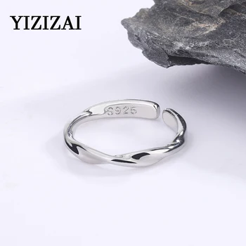 Anello Minimalista Color Argento per Coppie, Anello da Donna per Matrimonio, Fidanzamento, Promessa, Design Geometrico a Spirale, Gioielli, Regali per Lei