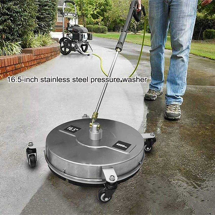 16.5inch Pressure Washer Surface Cleaner Stainless Steel Power Washer 4000PSI 1 4 Quick Connector Surface Cleaning Machine AliExpress