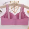 Sexy Lace Flower Surface Women Bra Four Rows Of Three Buttons No Steel Ring Large Size Underwear Skin-Friendly And Soft Lingerie 5