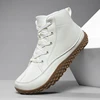 Outdoor Leather Zero Soles Men Wide Toe Barefoot Boots Breathable Man Walking Hiking Shoes Winter Minimalist Casual Sneakers
