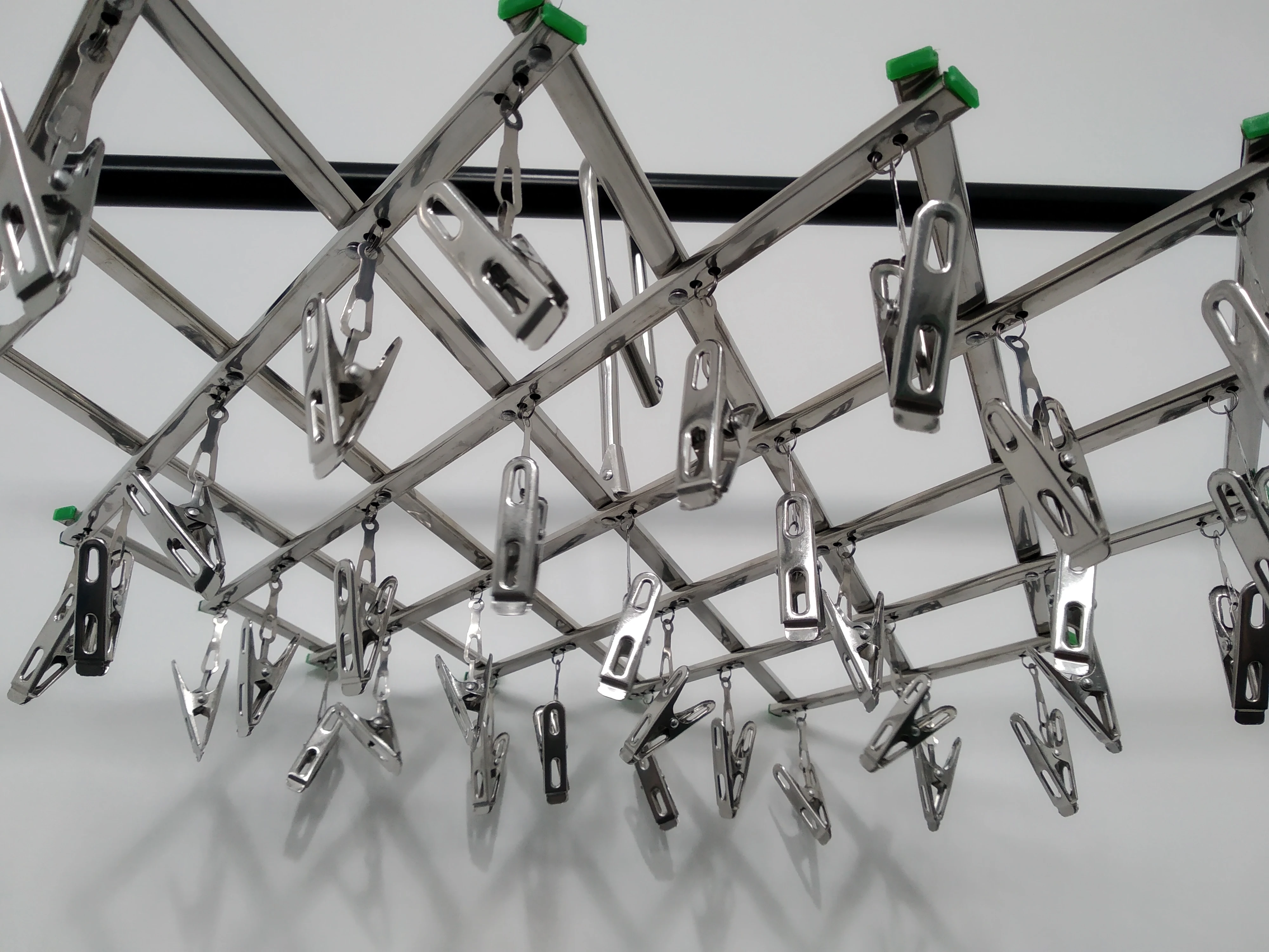 Stainless Steel Folding Clothes Drying Rack with 35 Clips
