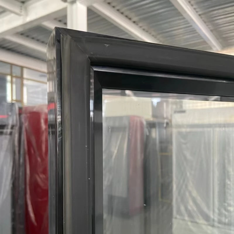 Three-Door White Plastic Door Frame Air-Cooled Beverage Display Cabinet Freezer Type Refrigerator