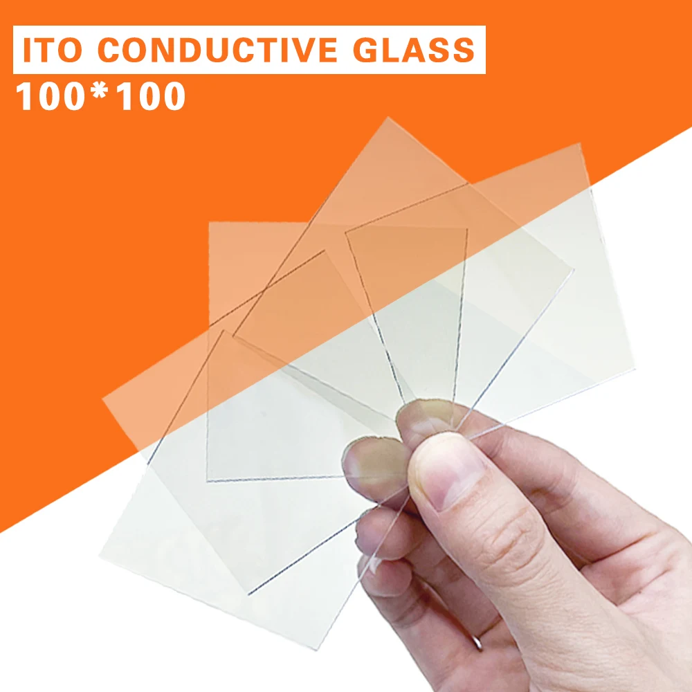 

100*100*1.1mm less than 10 ohm/sq 12pcs Lab Transparent Conductive Glass Indium Tin Oxide ITO Glass Coated Glass